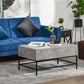 HOMCOM Lift Top Coffee Table with Hidden Storage Compartment Lift Tabletop Center Table for Living Room, Grey