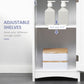 kleankin Tall Bathroom Storage Cabinet, Slim Bathroom Cabinet with 3 Tier Shelf, Drawer, Door, Freestanding Linen Tower, White