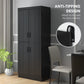HOMCOM 70" 4-Door Storage Cabinet, Freestanding Pantry Cabinet with Adjustable Shelves for Living Room, Natural