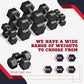 Soozier 2 x 50lbs Hex Dumbbell Set, Rubber Weights Exercise Fitness Dumbbells with Non-Slip Handles, Anti-roll, for Women or Men Home Gym Workout