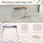 Outsunny Stainless Steel Charcoal BBQ Grill, Portable Barbecue Grill with Handles for Outdoor, Cooking, Camping, Picnic
