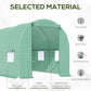 Outsunny 8'x6.6'x6.6' Heavy Duty Walk-in Greenhouse Garden Tunnel Hot House Outdoor Flower Vegetable Growth Warm House Roll Up Door, Windows, Steel