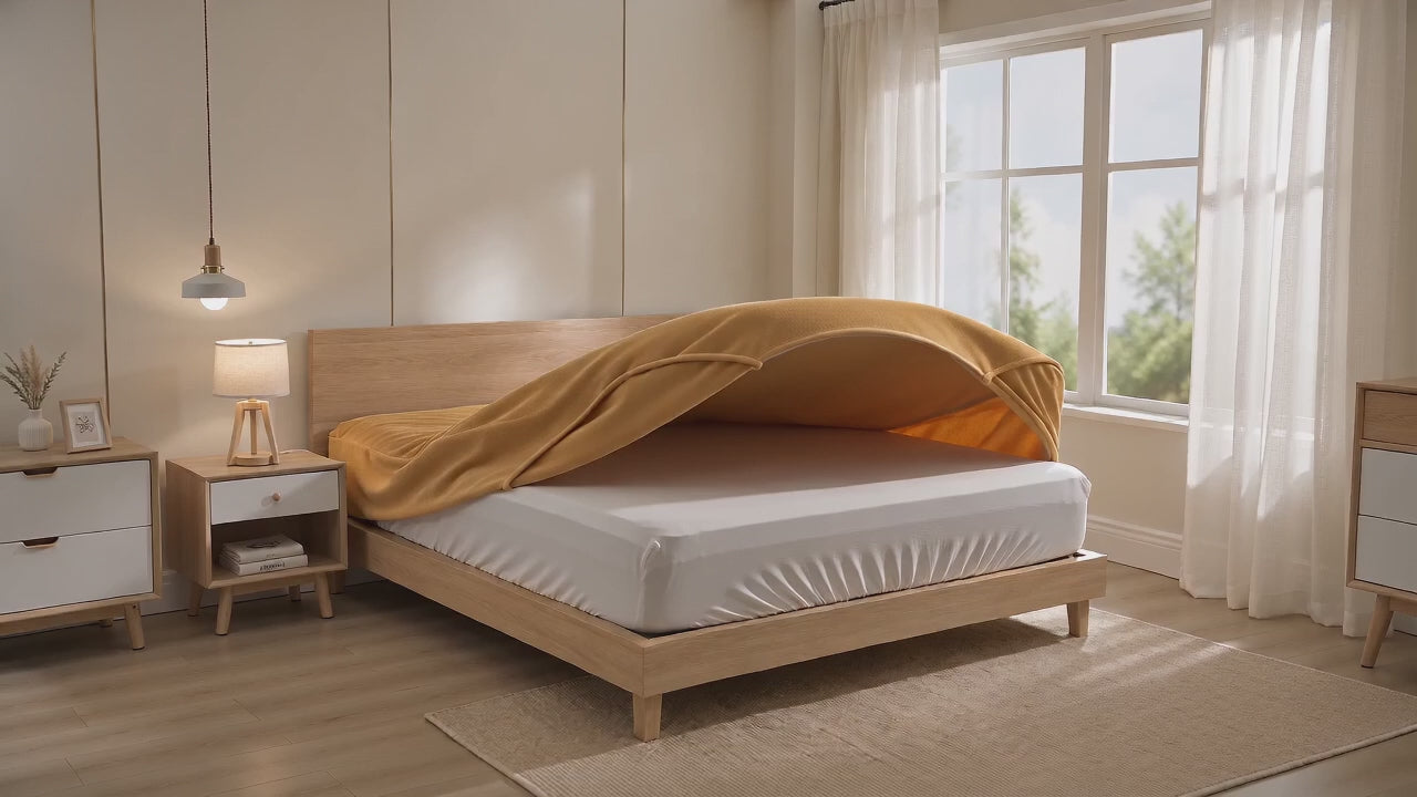 Aarniva Waterproof Terry Mattress Protector | Soft & Breathable | Fully Elasticized Fit  For Shopify: