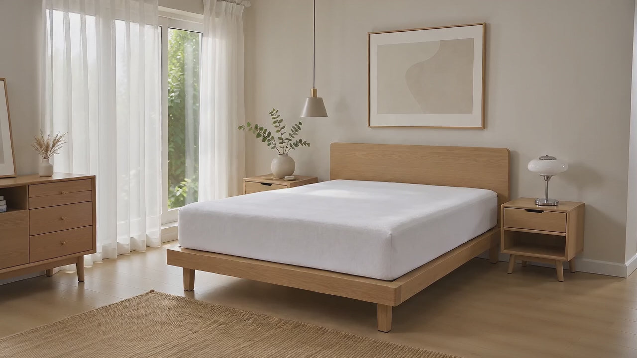 Aarniva Waterproof Terry Mattress Protector | Soft & Breathable | Fully Elasticized Fit  For Shopify: