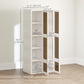 HOMCOM Portable Wardrobe, Foldable Plastic Closet with 6 Compartments, Hanging Rod and Magnetic Doors, White
