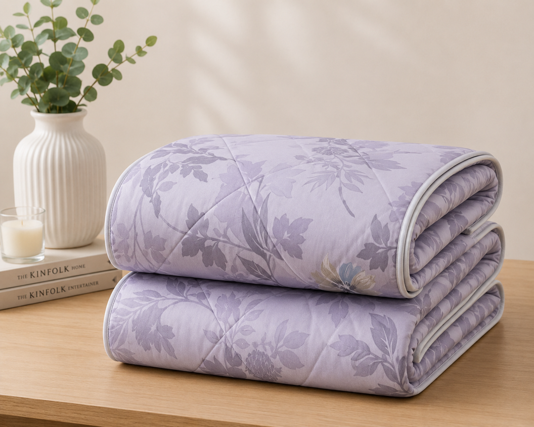Aarniva Breathable Polyester Comforter Set | King/Queen | 250 GSM | Ultra-Soft & Cozy | Designed | Includes 2 Pillow Covers