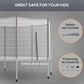 Soozier 14FT Enclosure Trampolining Bounce Safety Accessories Trampoline Net with 8 Poles, Grey