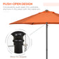 Outsunny 6.6FT Patio Umbrella, Outdoor Parasol with 6 Solid Ribs, Green