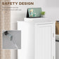 HOMCOM 48" Kitchen Pantry Storage Cabinet, Single Door Kitchen Cabinet with 4 Tier Shelving and Adjustable Shelves, White