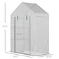Outsunny 55" x 28" x 75" Walk-in Greenhouse Portable Garden Plant Flower Seed Warm House with 4 Shelves Outdoor Plant Growth Hot House PE Cover Green