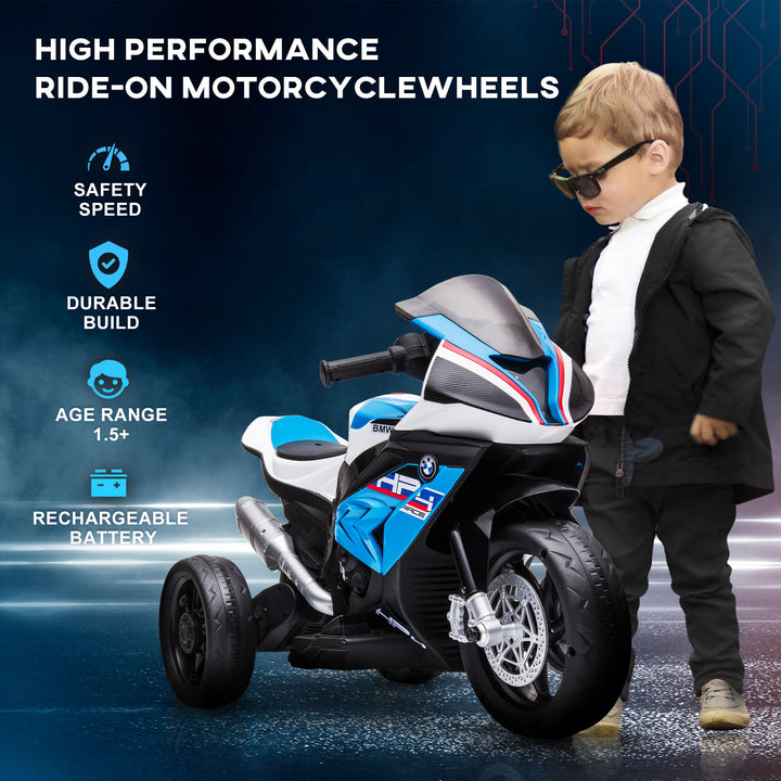 Aosom Kids 6V Electric Ride-On Motorcycle Battery Powered 1.5-5 Years Blue