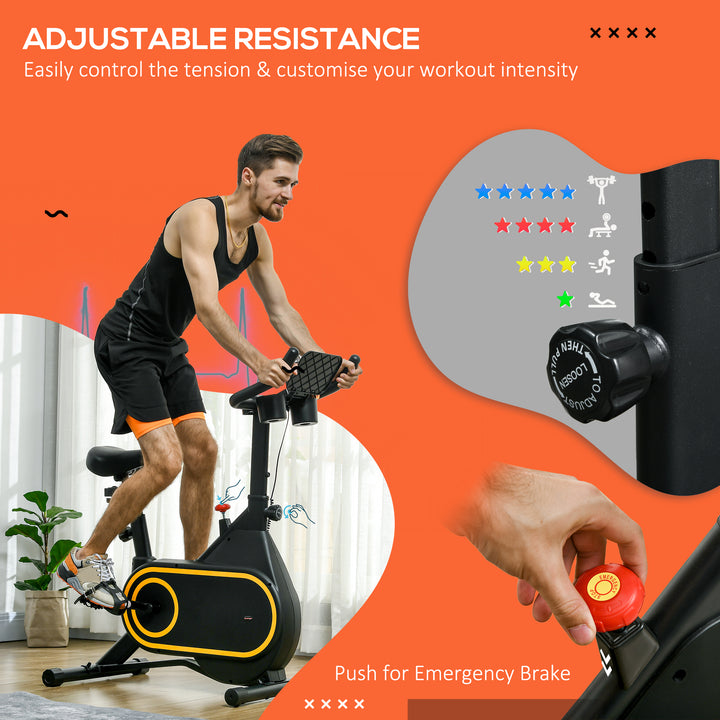 Soozier Exercise Bike, Magnetic Resistance Exercise Bike with LCD Display, Low Noise Stationary Indoor Cycling Bike for Home