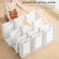 HOMCOM Portable Wardrobe Closet, Folding Bedroom Wardrobe, Clothes Storage Organizer with 8 Cube Compartments, White