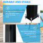 Outsunny 7ft Outdoor Solar Heated Shower with 360 Rotating Shower Head, Foot Shower Faucet, Temperature and Pressure Adjustable