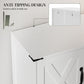 HOMCOM Farmhouse Kitchen Pantry, Freestanding Kitchen Pantry Storage Cabinet with Barn Doors and Adjustable Shelves, Grey