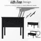 HOMCOM 39" Modern Lift Top Coffee Table with Hidden Storage Compartment, Center Table for Living Room, Grey