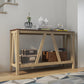 HOMCOM 52" Console Table, Farmhouse Narrow Entryway Table with Storage Shelf, Rustic Sofa Table with Anti-tipper for Living Room and Hallway, Brown
