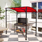 Outsunny 7' x 5' BBQ Grill Gazebo Tent, Garden Grill Canopy with Steel Frame and Hooks, Outdoor Sun Shade, Grey