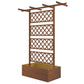 Outsunny Wooden Planter with Trellis Privacy Screen, Raised Garden Bed to Grow Vegetables, Herbs and Flowers, Orange