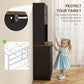 HOMCOM 71" Pantry Cabinet with Microwave Space, Buffet with Hutch, 2 Drawers, Adjustable Shelves and Glass Doors, Black
