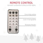 HOMCOM 6 Foot Prelit Artificial Christmas Tree with Dual Colour LED Light, Hinged Xmas Tree for Home Office Holiday
