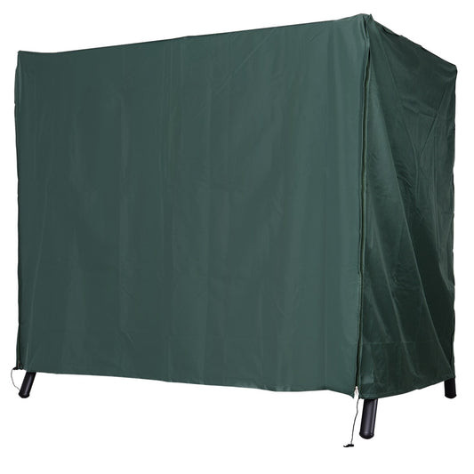Outsunny Outdoor Swing Cover, Large 3-Seat Patio Swing Chair Hammock Cover UV Resistant Windproof All Weather Protection, Green