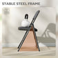 HOMCOM 4 Pack Folding Chairs with Padded Seats, Velvet Portable Party Chairs with Steel Frame, Beige