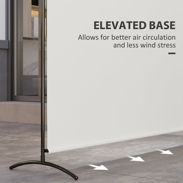 Outsunny Single Panel Room Divider, UV30+ Privacy Screen, Indoor Outdoor Privacy Panel with Stable Base, Black