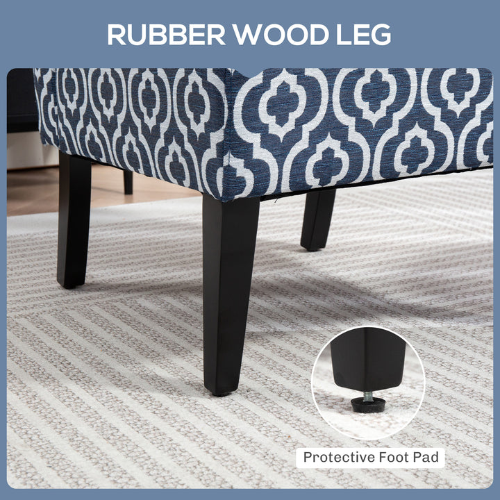 HOMCOM Armless Accent Chair for Bedroom, Upholstered Slipper Side Chair for Living Room with Wood Legs, Grey