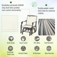 Outsunny 3 Piece Patio Glider Set Outdoor Gliders with Breathable Mesh Seat, Glass Top Table for Garden, Yard, Cream White