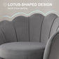 HOMCOM Modern Accent Chair, Velvet-Touch Fabric Leisure Club Chair with Gold Metal Legs for Bedroom, Blue