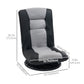 HOMCOM Folding Floor Chair for Adults Teens, 360 Degree Swivel Gaming Chair, 6 Positions Adjustable Lazy Sofa, Black
