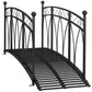 Outsunny 3.3FT Classic Garden Bridge with Safety Railings Arc Footbridge Decorative Pond Bridge for Backyard Creek Stream, Black