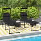 Outsunny Folding Chaise Lounge with Adjustable Sunroof, Outdoor Quick Dry Padded Tanning Chairs with Headrest, Reclining Back Outdoor Lounge Chair, for Beach, Yard, Patio, Blue