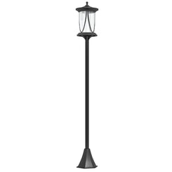 Outsunny 50" Solar Post Light, Cool White LED Outdoor Lamp, Waterproof IP44 for Patio, Garden, Backyard, Pathway