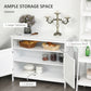 HOMCOM Wooden Console Table with Open Shelf and 2 layers Cabinet  Kitchen Furniture