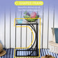 Outsunny Outdoor Mosaic Side Accent Table Indoor Coffee End Table C Shape Frame Patio Plant Stand for Garden Pool