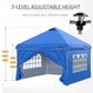 Outsunny 10' x 10' Pop Up Canopy Tent, Instant Sun Shelter, Tents for Parties, with Wheeled Carry Bag, Blue