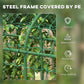 Outsunny Arched Garden Trellis w/ Climbing Net Metal Cucumber Plant Trellis A-Frame for Climbing Plants 57" x 66" x 81"