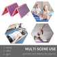 Soozier 4'x6'x2'' Folding Gymnastics Tumbling Mat, Exercise Mat  with Carrying Handles for Yoga, MMA, Martial Arts, Stretching, Core Workouts, Pink and Purple