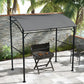 Outsunny 7' x 5' BBQ Grill Gazebo Tent, Garden Grill Canopy with Steel Frame and Hooks, Outdoor Sun Shade, Beige