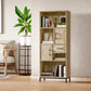 HOMCOM 5-Tier Bookcase, Storage Bookshelf, Display Shelves with Adjustable Shelves for Living Room, Home Office, Nature Wood