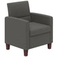 HOMCOM Fabric Accent Chair, Modern Armchair with Seat Cushion and Non-Slip Pads for Living Room, Bedroom, Light Brown