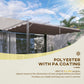 Outsunny Retractable Pergola Canopy Cover Replacement for 10' x 13' Pergola, Dark Grey