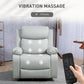 HOMCOM PU Leather Reclining Chair with Vibration Massage Recliner, Swivel Base, Rocking Function, Remote Control, Black