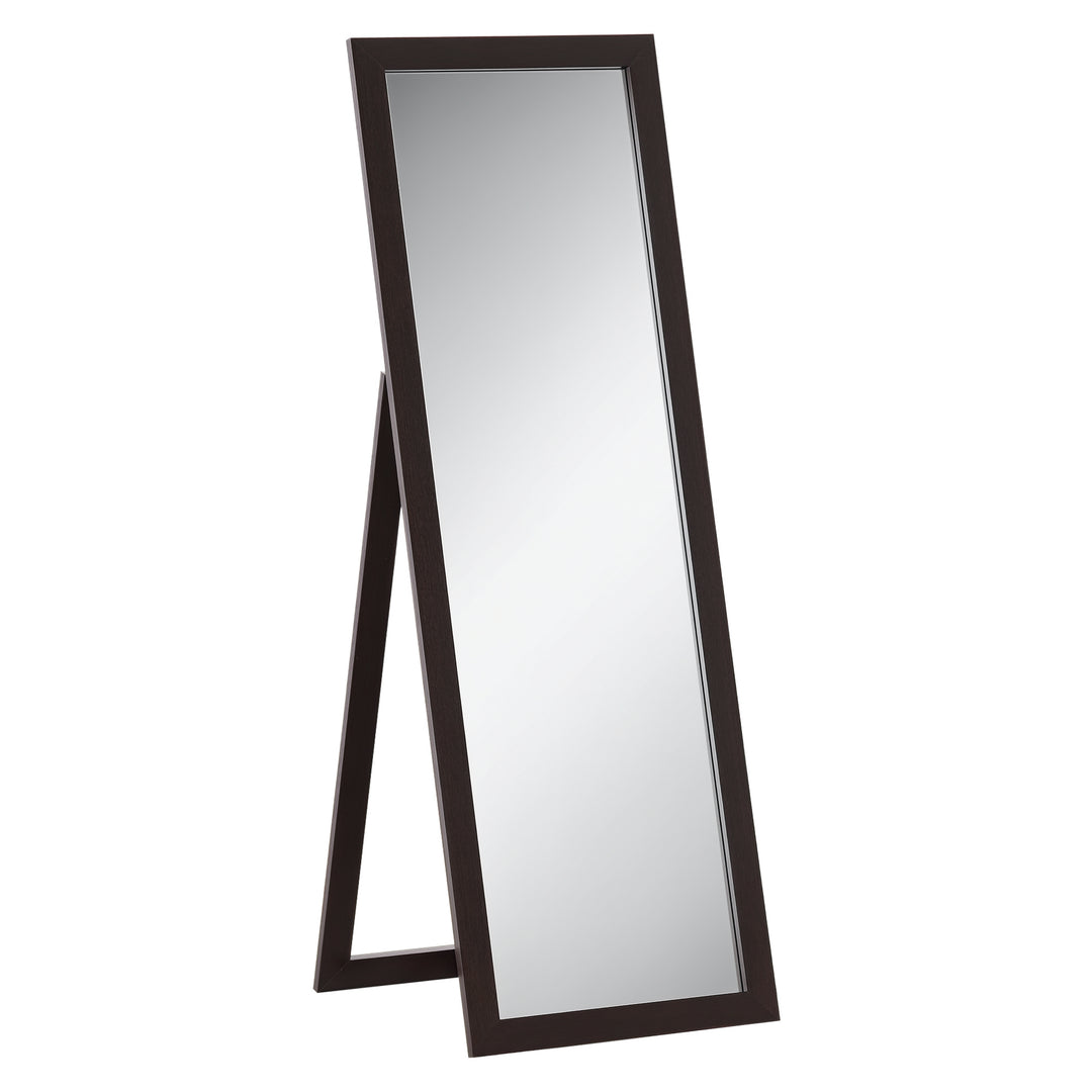 HOMCOM 58" x 20" Full Length Mirror with Frame, Floor Standing Mirror, Rectangular Full Body Mirror for Bedroom, Living Room, Brown