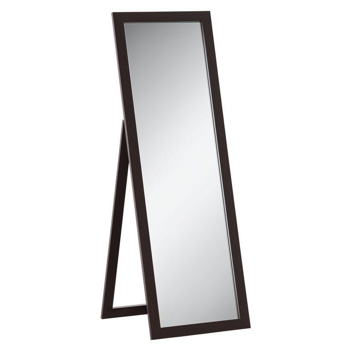 HOMCOM 58" x 20" Full Length Mirror with Frame, Floor Standing Mirror, Rectangular Full Body Mirror for Bedroom, Living Room, Brown
