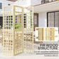 Outsunny 3 Panel Outdoor Wood Privacy Screen, Folding Room Divider/Trellis for Home, Patio, 47.2" x 66.9", Natural Wood