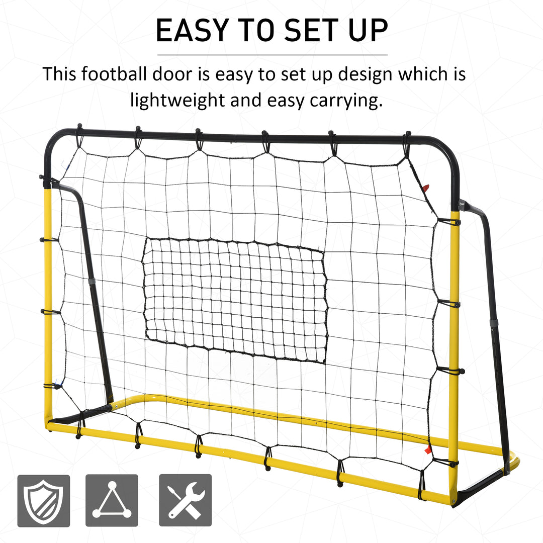Soozier 6 x 4 ft Rebound Net Soccer Goal with 5 Angle Adjustable for Soccer Baseball Basketball Training