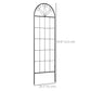 Outsunny Metal Garden Trellis Pack of 2 for Climbing Plants, Arched Grid Trellis Panels, 20" x 60", Black